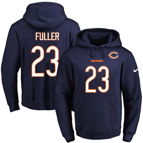 Nike Bears #23 Kyle Fuller Navy Blue Name & Number Pullover NFL Hoodie